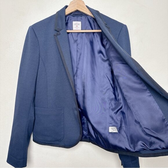 Gap Womens 8 The Academy Blazer Blue Dark Academia Button Blazer Jacket - Picture 13 of 16